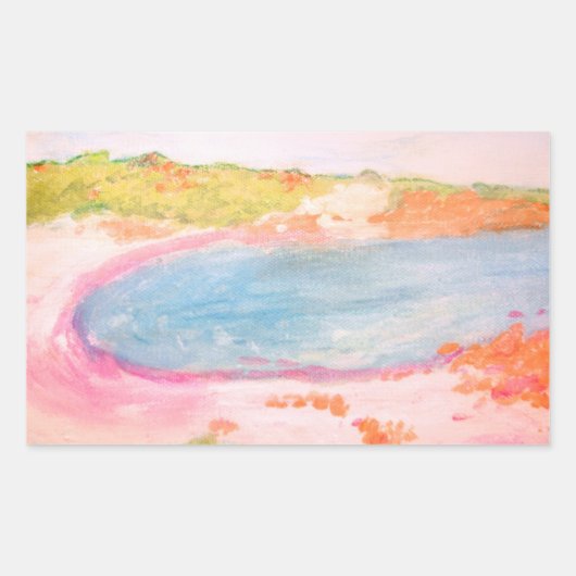 Sticker Rectangulaire Island Beach (Devant)
