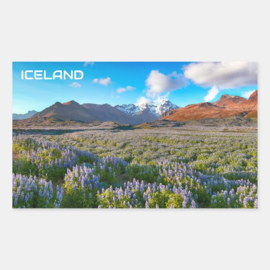 Sticker Rectangulaire Islande (Devant)