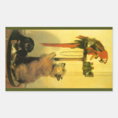 Sticker Rectangulaire Islay, Tilco, un Ara et des Inséparables par Lands (Devant)