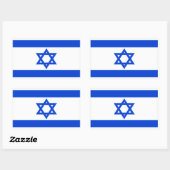Sticker Rectangulaire Israël (Feuille)