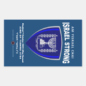 Sticker Rectangulaire Israël fort - Am Yisrael Chai (Devant)