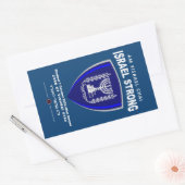 Sticker Rectangulaire Israël fort - Am Yisrael Chai (Enveloppe)