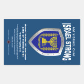 Sticker Rectangulaire Israël fort - Am Yisrael Chai (Devant)