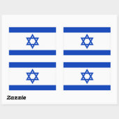Sticker Rectangulaire Israeli Flag (Feuille)