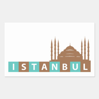 Sticker Rectangulaire Istanbul, Turquie