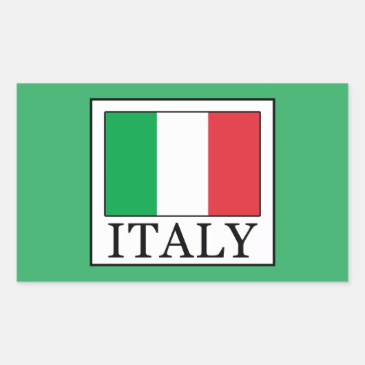 Sticker Rectangulaire Italie (Devant)