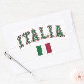 Sticker Rectangulaire Italie + Drapeau (Enveloppe)