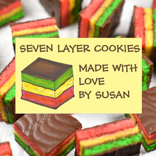 Sticker Rectangulaire Italien Rainbow Sept Couches Tricolor Boulangerie