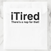 Sticker Rectangulaire iTired - Il y a une sieste pour ça (Sac)