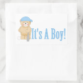 Sticker Rectangulaire It's A Boy (Sac)