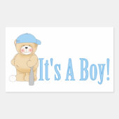 Sticker Rectangulaire It's A Boy (Devant)