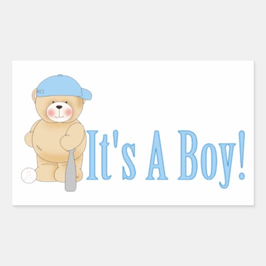 Sticker Rectangulaire It's A Boy (Devant)