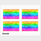 Sticker Rectangulaire It's All About The Rainbow Love 03 (Feuille)