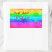 Sticker Rectangulaire It's All About The Rainbow Love 03 (Sac)