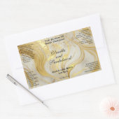 Sticker Rectangulaire Ivory Marble & Gold Glitter Cosmetics Bottle Label (Enveloppe)