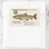 Sticker Rectangulaire Iwana (Salvelinus leucomaenis) – Japanese Illust (Sac)