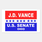 Sticker Rectangulaire J.D. Vance Sénat américain Ohio 2022 (Devant)