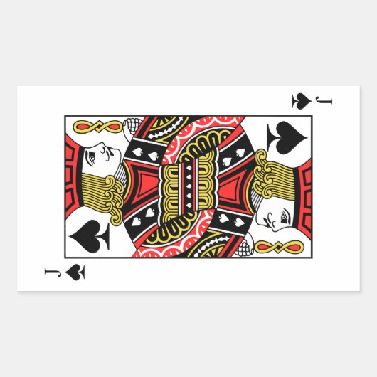 Sticker Rectangulaire Jack of Spades (Devant)