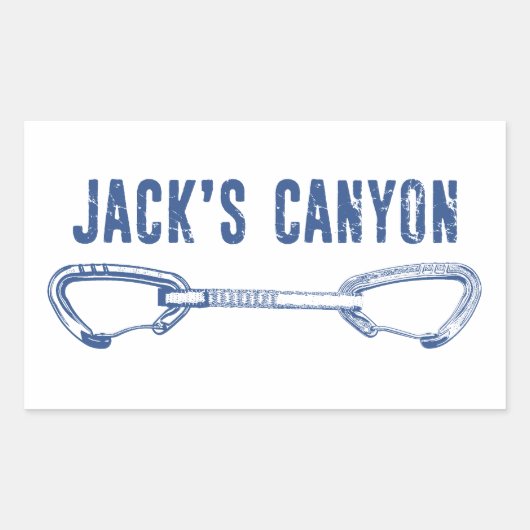 Sticker Rectangulaire Jack's Canyon Arizona Rock Escalade (Devant)