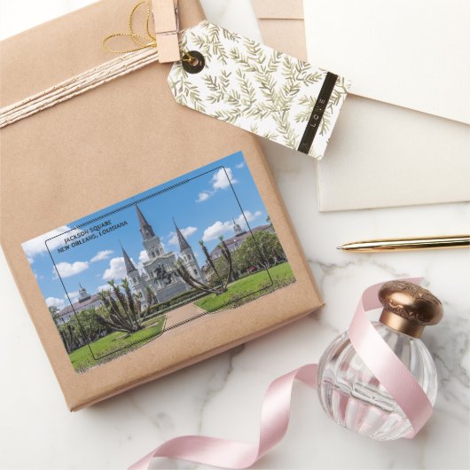 Sticker Rectangulaire Jackson Carré Nouvelle-Orléans (Cadeaux)