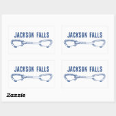 Sticker Rectangulaire Jackson Falls Illinois Rock Escalade (Feuille)