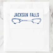Sticker Rectangulaire Jackson Falls Illinois Rock Escalade (Sac)