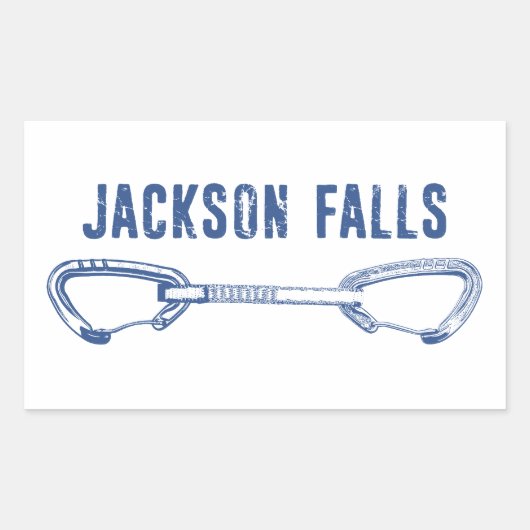 Sticker Rectangulaire Jackson Falls Illinois Rock Escalade (Devant)