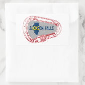 Sticker Rectangulaire Jackson Falls Illinois Rock Escalade Carabiner (Sac)