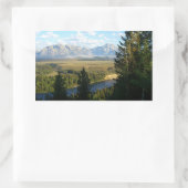 Sticker Rectangulaire Jackson Hole Mountains et River (Sac)