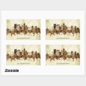 Sticker Rectangulaire Jacksonville Florida Cityscape (Feuille)
