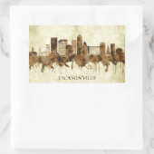 Sticker Rectangulaire Jacksonville Florida Cityscape (Sac)