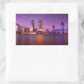 Sticker Rectangulaire Jacksonville Floride Skyline (Sac)