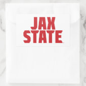 Sticker Rectangulaire Jacksonville State University JAX STATE Bold Red (Sac)