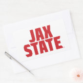 Sticker Rectangulaire Jacksonville State University JAX STATE Bold Red (Enveloppe)