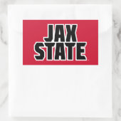 Sticker Rectangulaire Jacksonville State University JAX STATE Bold Text (Sac)