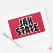 Sticker Rectangulaire Jacksonville State University JAX STATE Bold Text (Enveloppe)