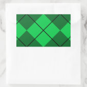 Sticker Rectangulaire Jacquard vert irlandais (Sac)