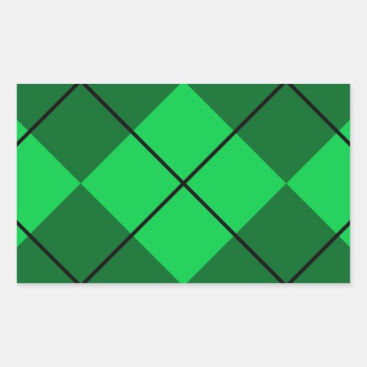 Sticker Rectangulaire Jacquard vert irlandais (Devant)