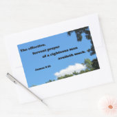 Sticker Rectangulaire Jacques 5:16 La prière efficace et fervente... (Enveloppe)