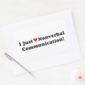Sticker Rectangulaire J'adore la communication non verbale ! (Enveloppe)