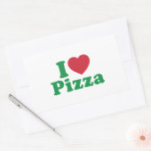 Sticker Rectangulaire J'adore la pizza (Enveloppe)