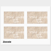 Sticker Rectangulaire J'adore le bois qui va brun (Feuille)