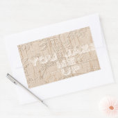 Sticker Rectangulaire J'adore le bois qui va brun (Enveloppe)