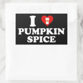 Sticker Rectangulaire J'adore le goût de citrouille (Sac)