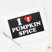 Sticker Rectangulaire J'adore le goût de citrouille (Enveloppe)