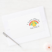 Sticker Rectangulaire J'adore les poussins s'en occupent (Enveloppe)