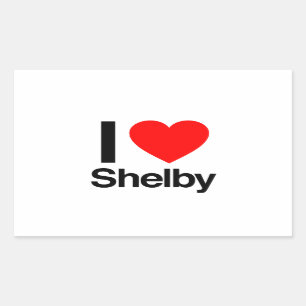 Sticker Rectangulaire j'adore Shelby