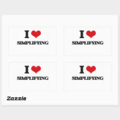 Sticker Rectangulaire J'adore simplifier (Feuille)