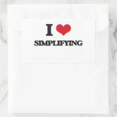 Sticker Rectangulaire J'adore simplifier (Sac)