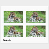 Sticker Rectangulaire Jaguar (Feuille)